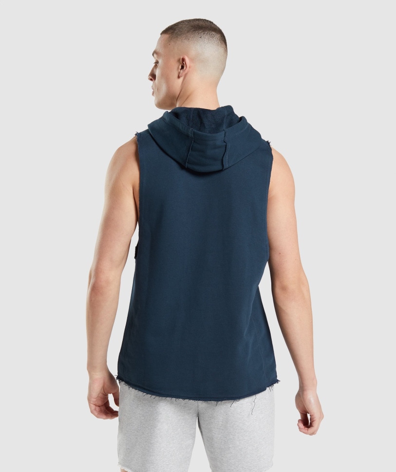 Gymshark Legacy Drop Arm Hoodie Navy