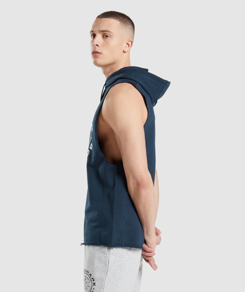 Gymshark Legacy Drop Arm Hoodie Navy