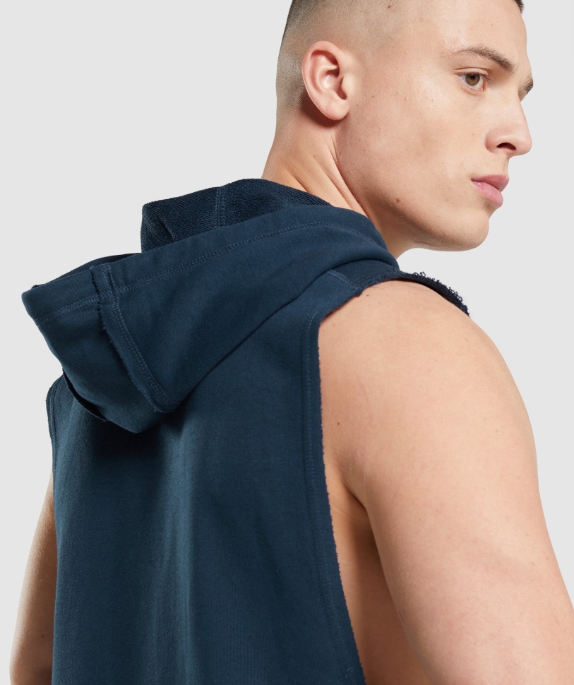 Gymshark Legacy Drop Arm Hoodie Navy