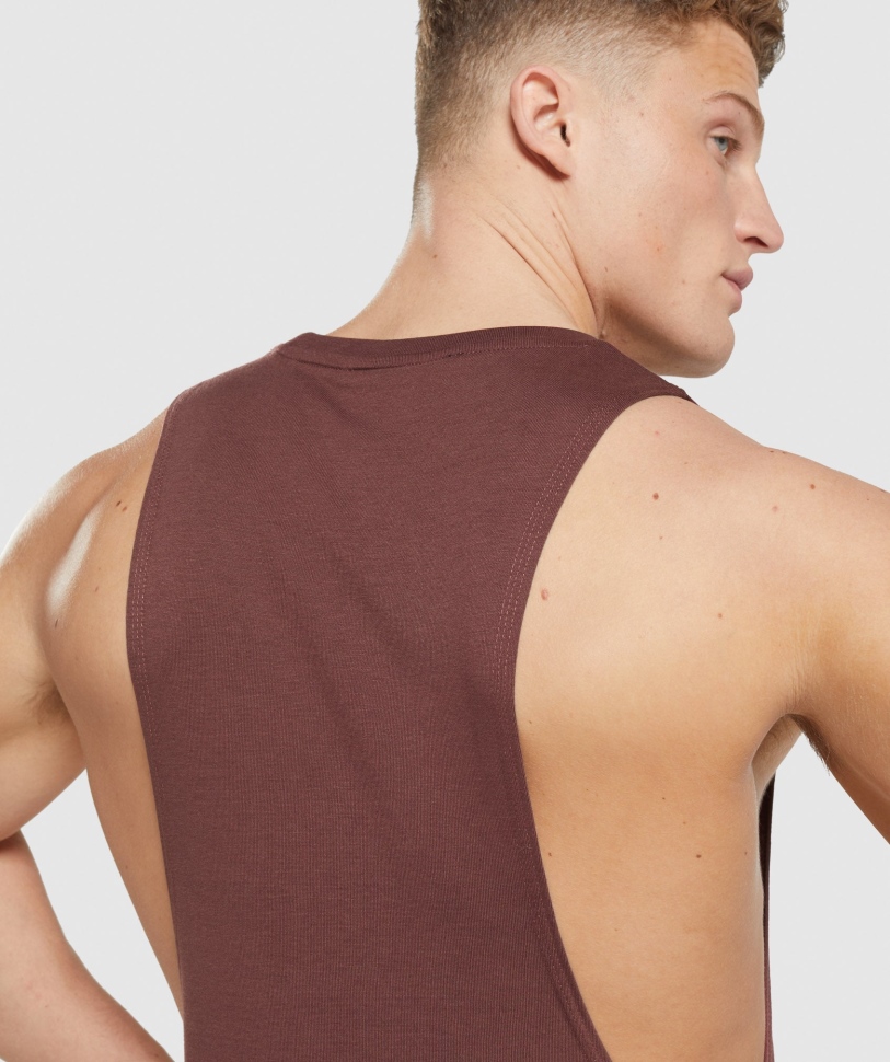 Gymshark Legacy σταγόνα μπράτσο κεράσι καφέ