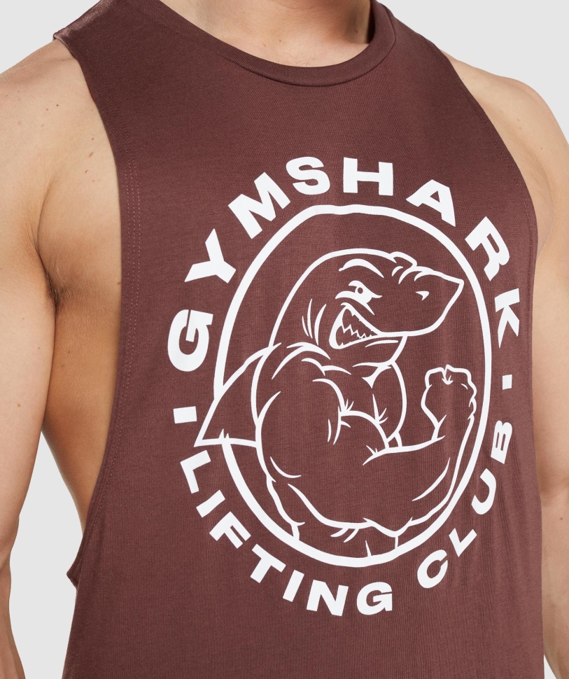 Gymshark Legacy σταγόνα μπράτσο κεράσι καφέ