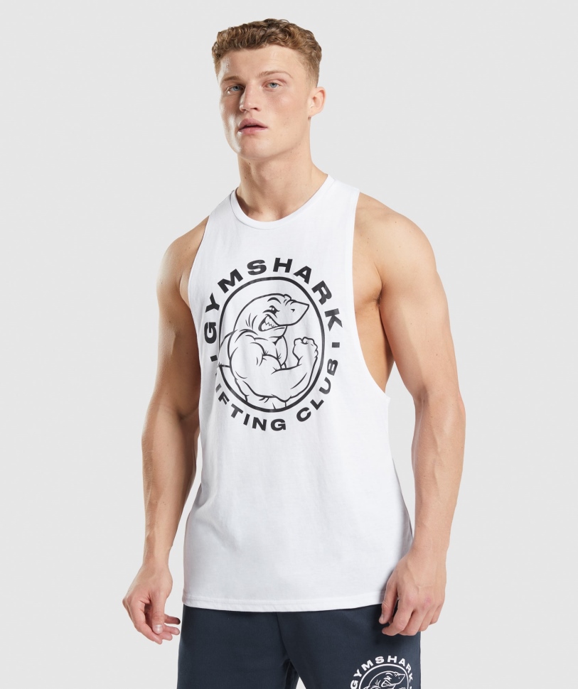 Gymshark Legacy Drop Arm Tank λευκό