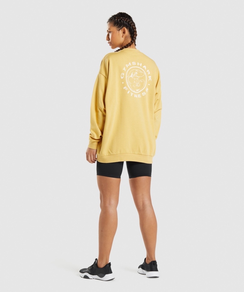 Gymshark κληρονομιά γραφικό φούτερ κίτρινο