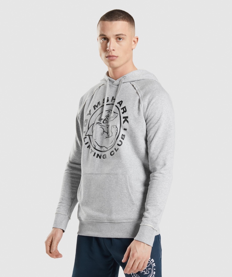 Gymshark Legacy Hoodie ανοιχτό γκρι Core Marl