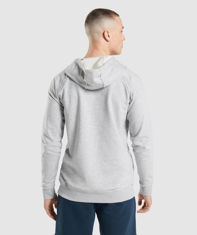 Gymshark Legacy Hoodie ανοιχτό γκρι Core Marl