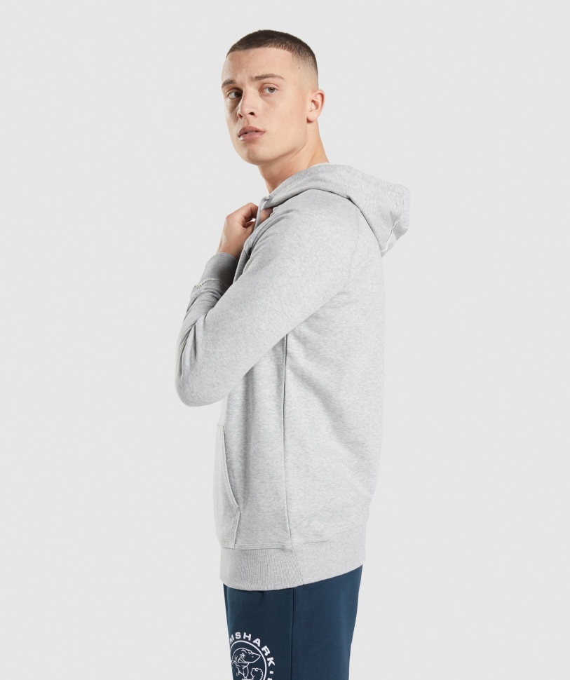 Gymshark Legacy Hoodie ανοιχτό γκρι Core Marl