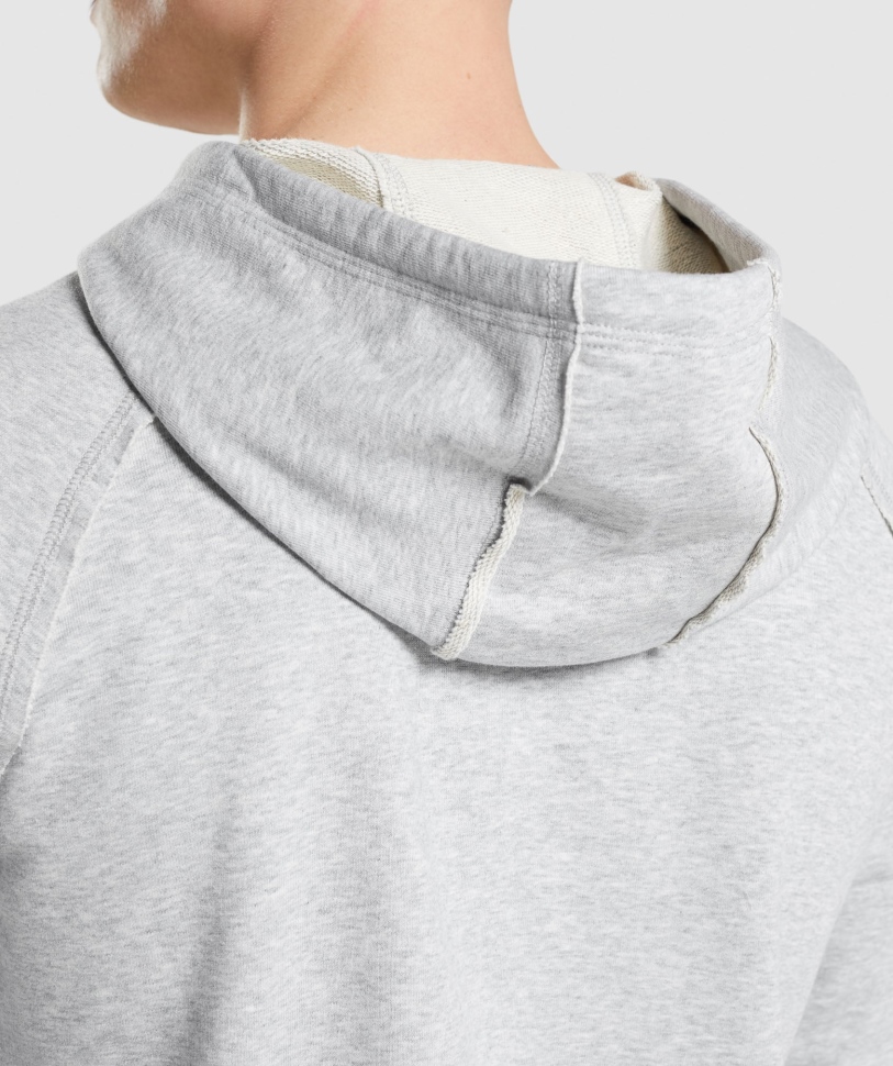Gymshark Legacy Hoodie ανοιχτό γκρι Core Marl