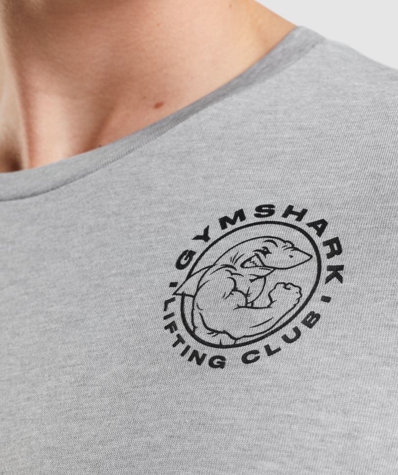 Gymshark Legacy μακρυμάνικο μπλουζάκι ανοιχτό γκρι πυρήνα Marl