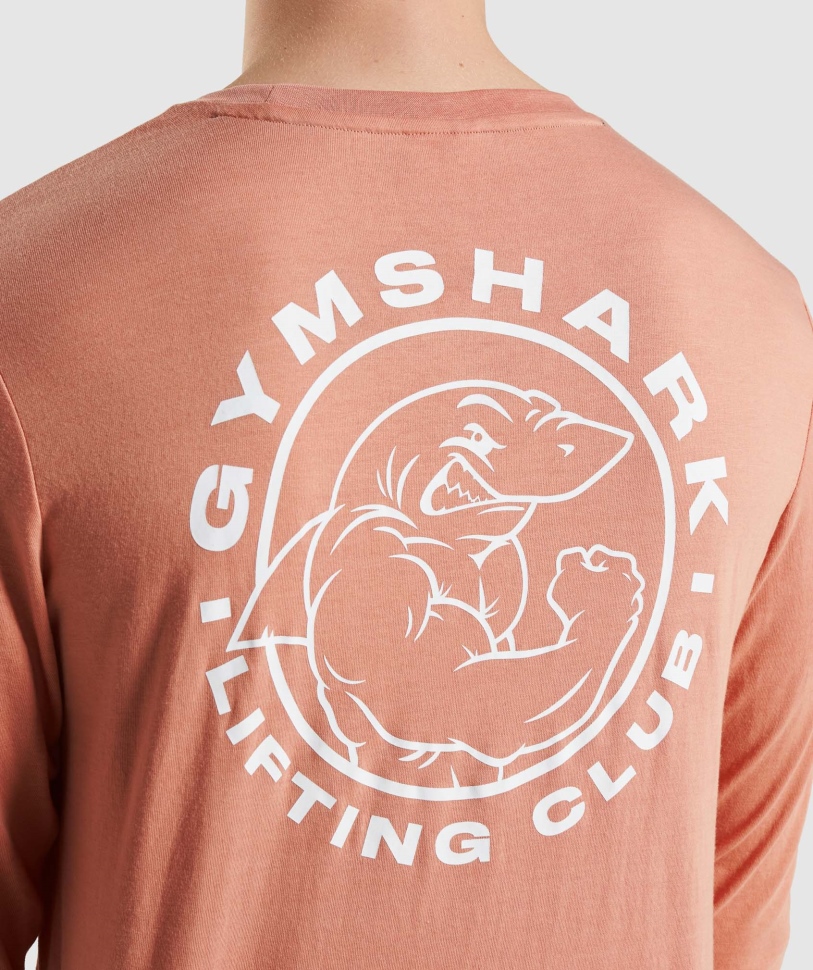 Gymshark Legacy μακρυμάνικο μπλουζάκι Nevada ροζ