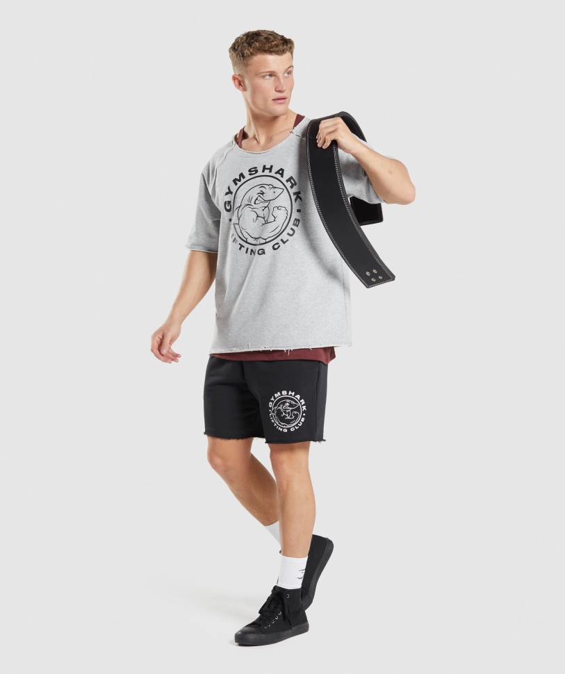 Gymshark Legacy Rag Top ανοιχτό γκρι πυρήνα Marl