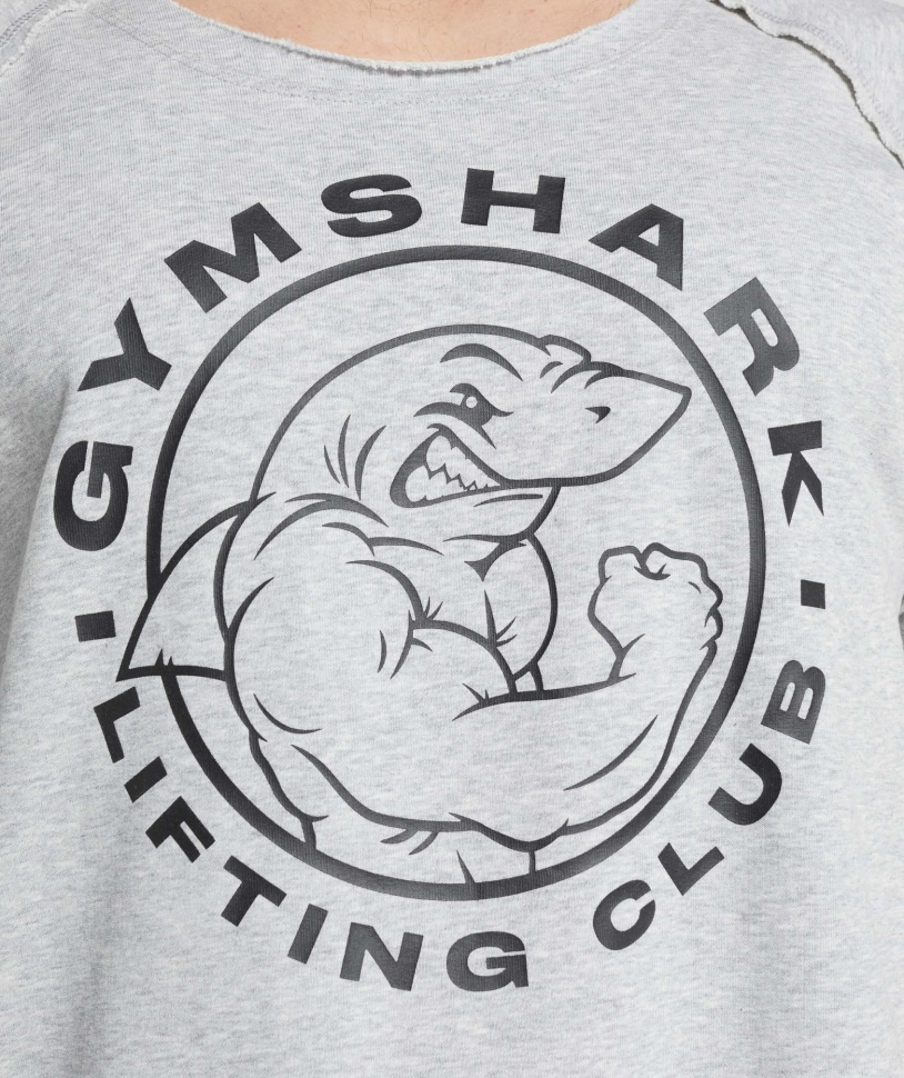 Gymshark Legacy Rag Top ανοιχτό γκρι πυρήνα Marl