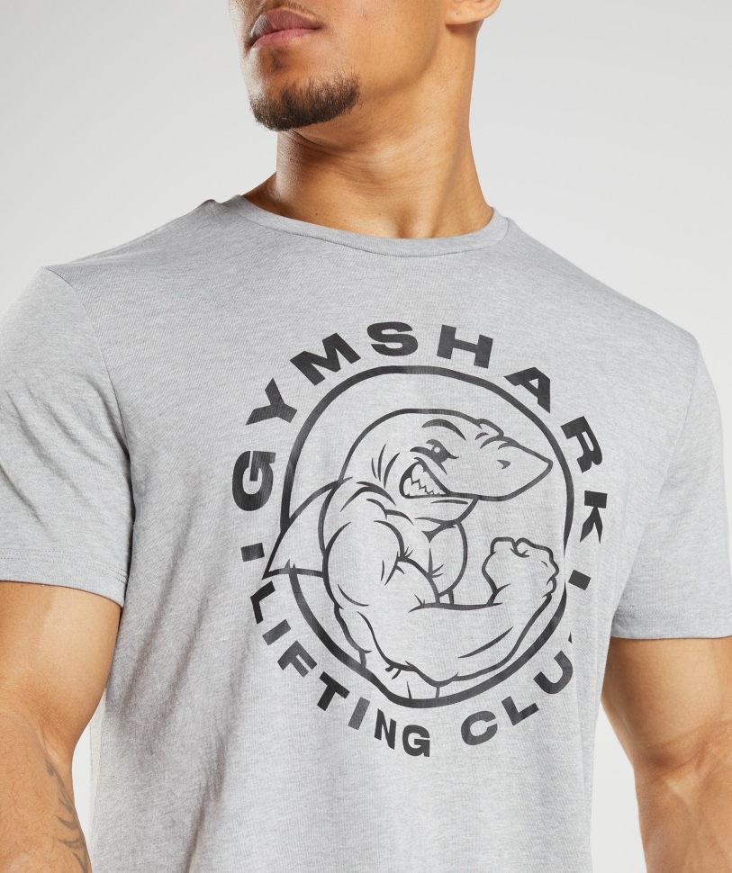 Gymshark Legacy T-shirt ανοιχτό γκρι Core Marl