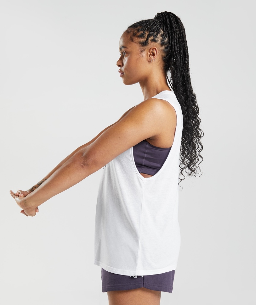 Gymshark Legacy Tank λευκό