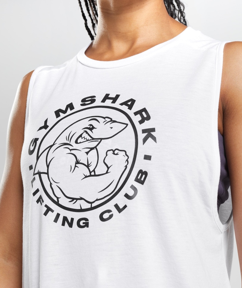 Gymshark Legacy Tank λευκό