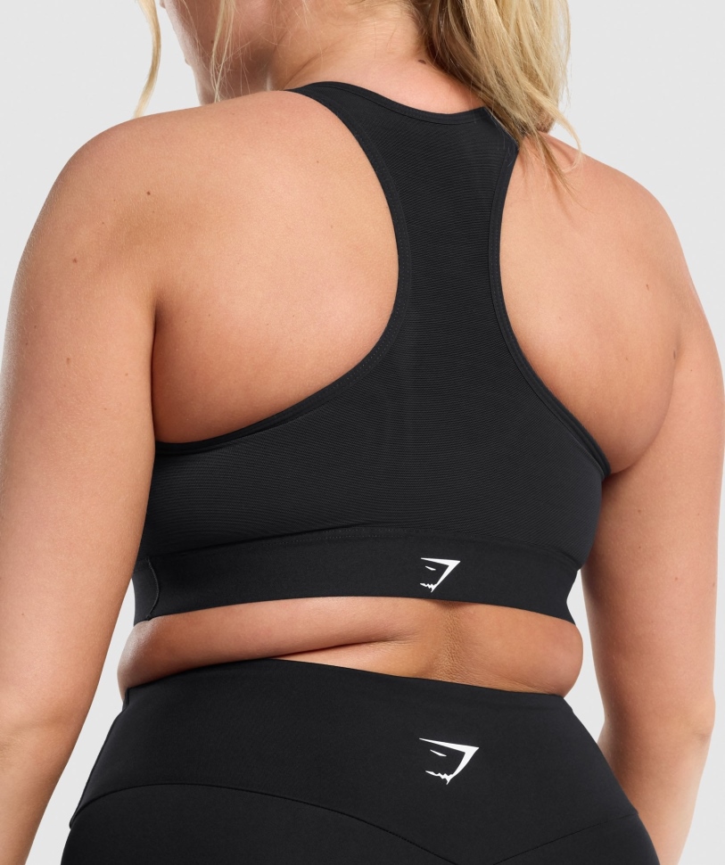Gymshark ελαφρύ αθλητικό σουτιέν υψηλής στήριξης μαύρο