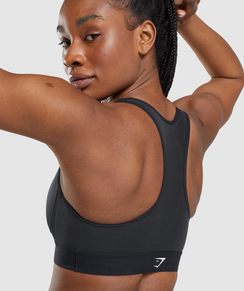 Gymshark ελαφρύ αθλητικό σουτιέν υψηλής στήριξης μαύρο