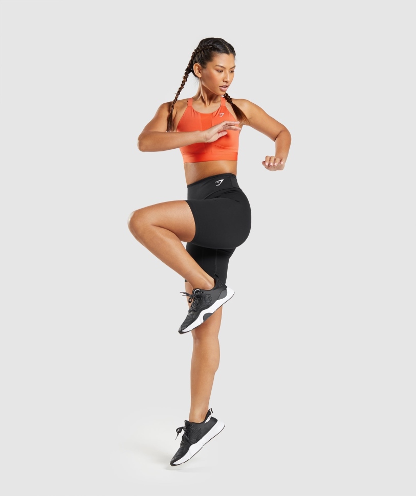 Gymshark Mesh λαιμόκοψη 2.0 αθλητικό σουτιέν παπάγια πορτοκαλί