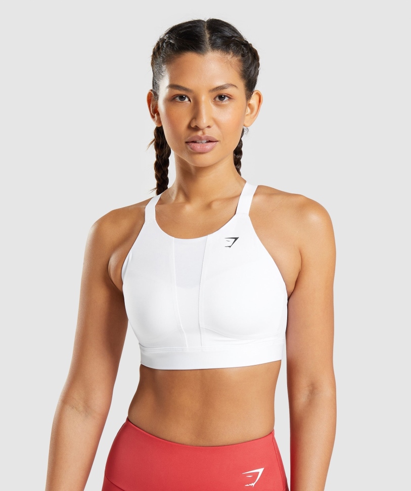 Gymshark Mesh λαιμόκοψη 2.0 αθλητικό σουτιέν λευκό