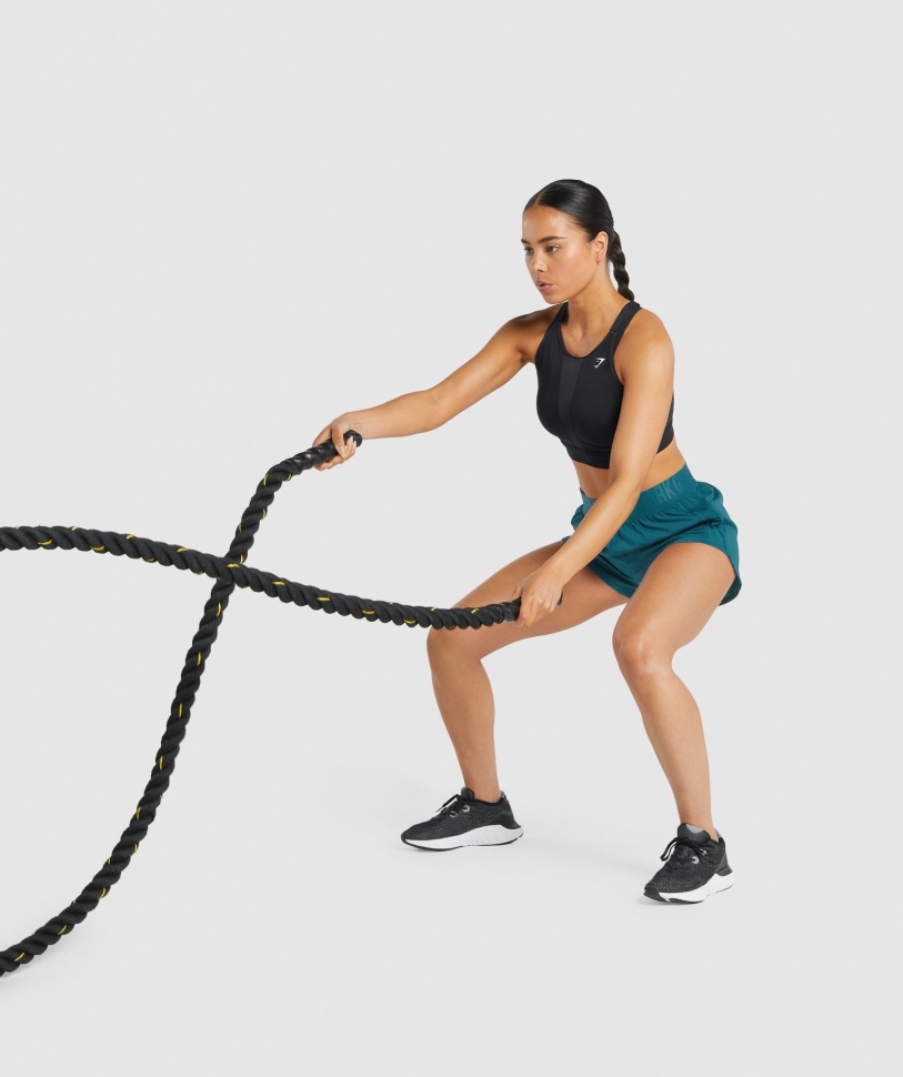 αθλητικό σουτιέν με πλέγμα Gymshark μαύρο