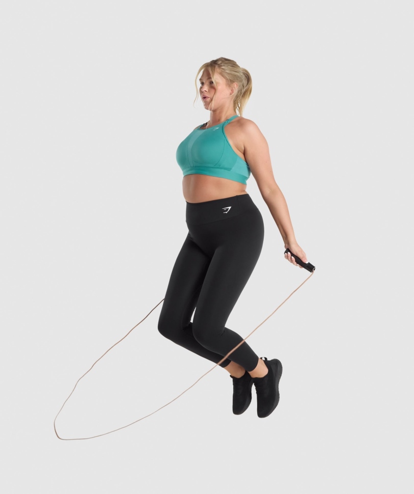 γαλαζοπράσινο αθλητικό σουτιέν με πλέγμα Gymshark