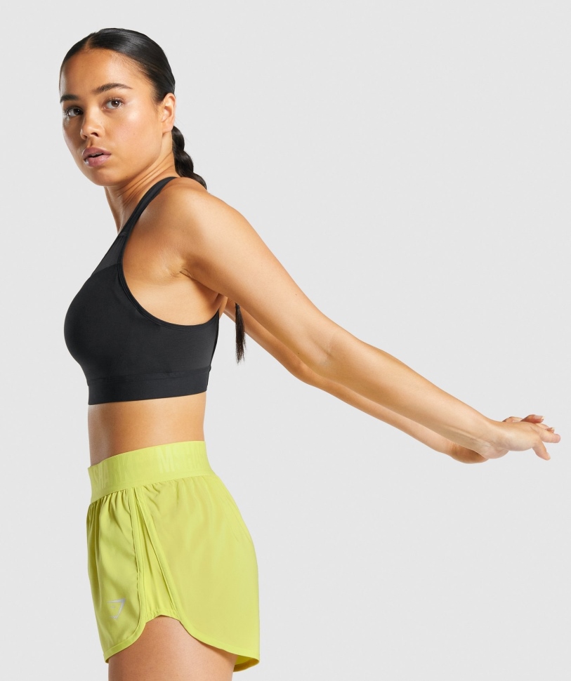 αθλητικό σουτιέν γυμναστήριο με ανοιχτή πλάτη μαύρο