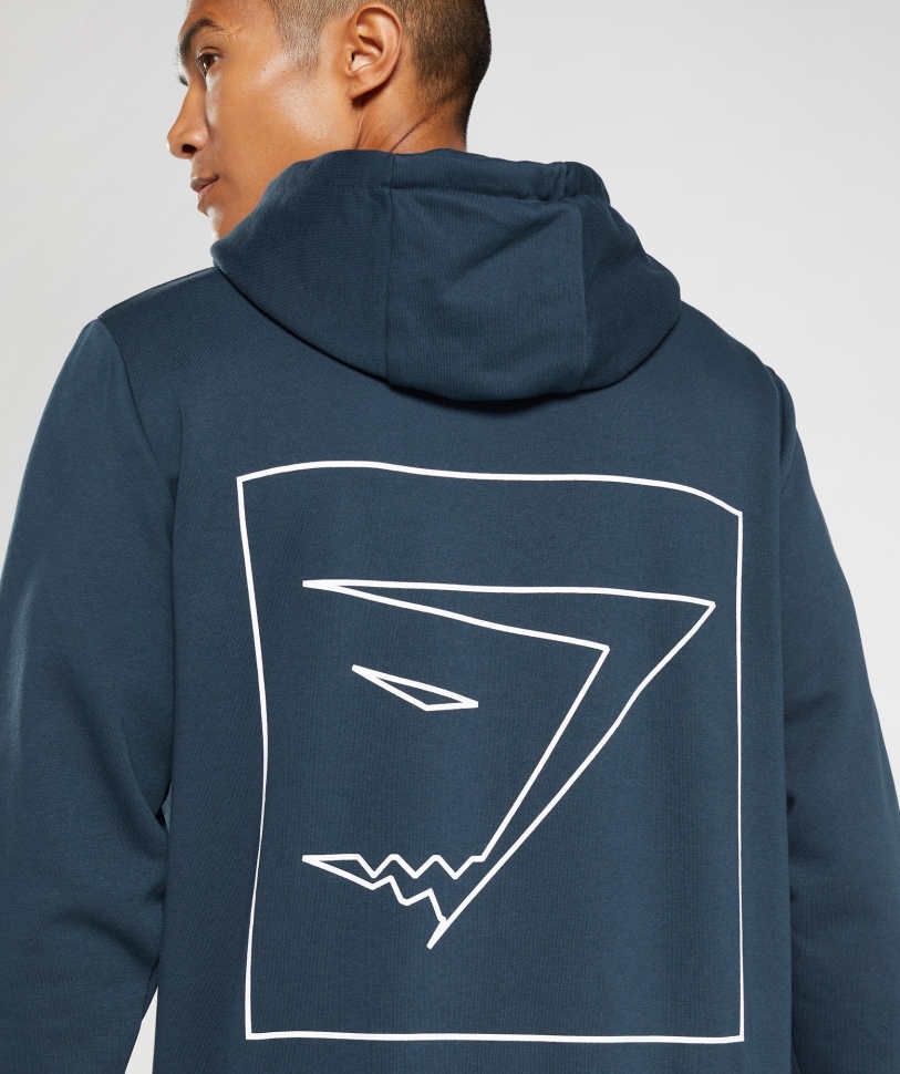 Gymshark περίγραμμα Hoodie ναυτικό