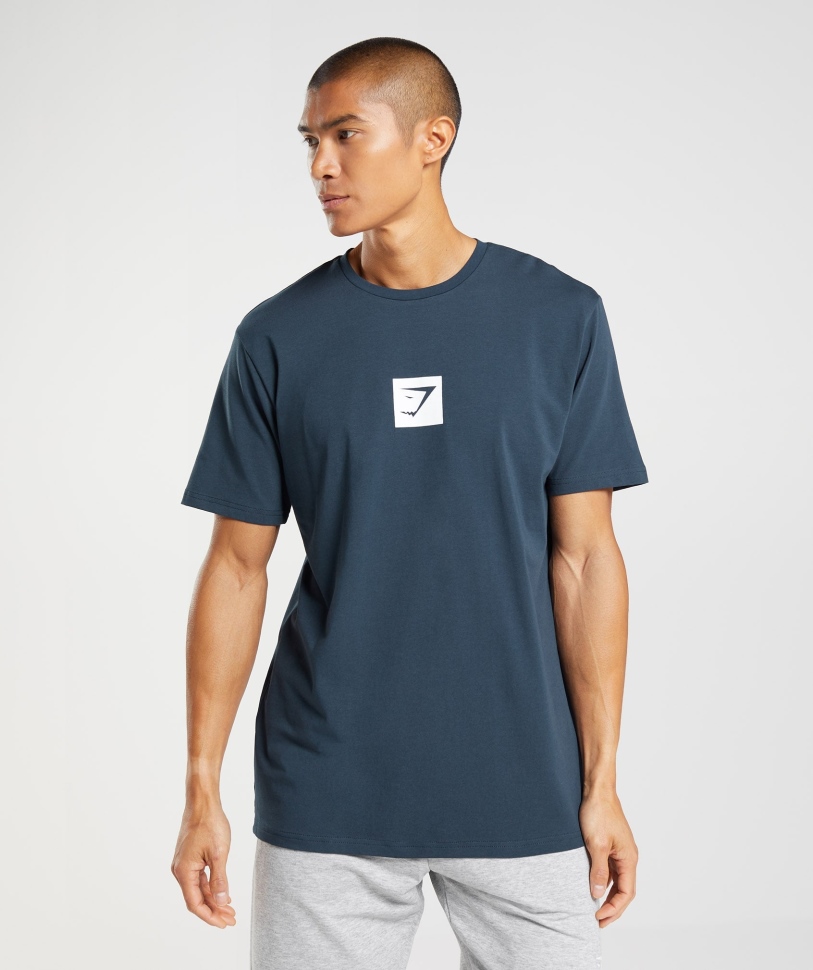 Gymshark περίγραμμα T-shirt Navy