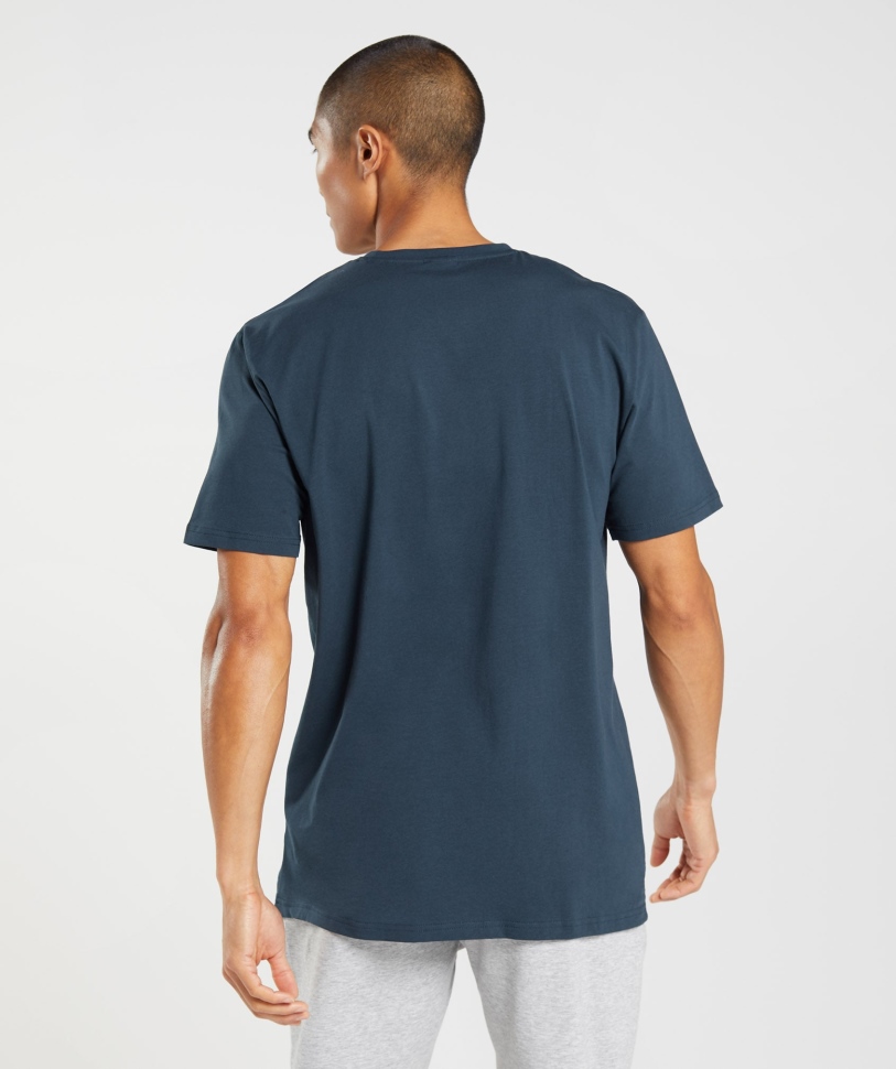 Gymshark περίγραμμα T-shirt Navy