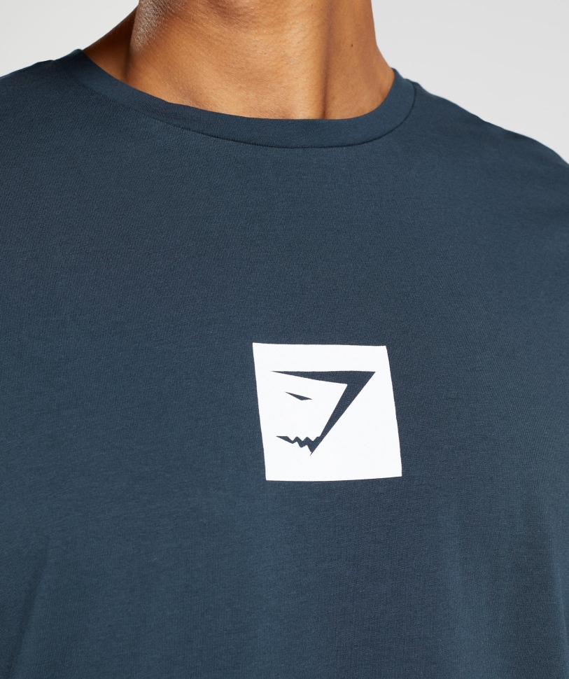 Gymshark περίγραμμα T-shirt Navy