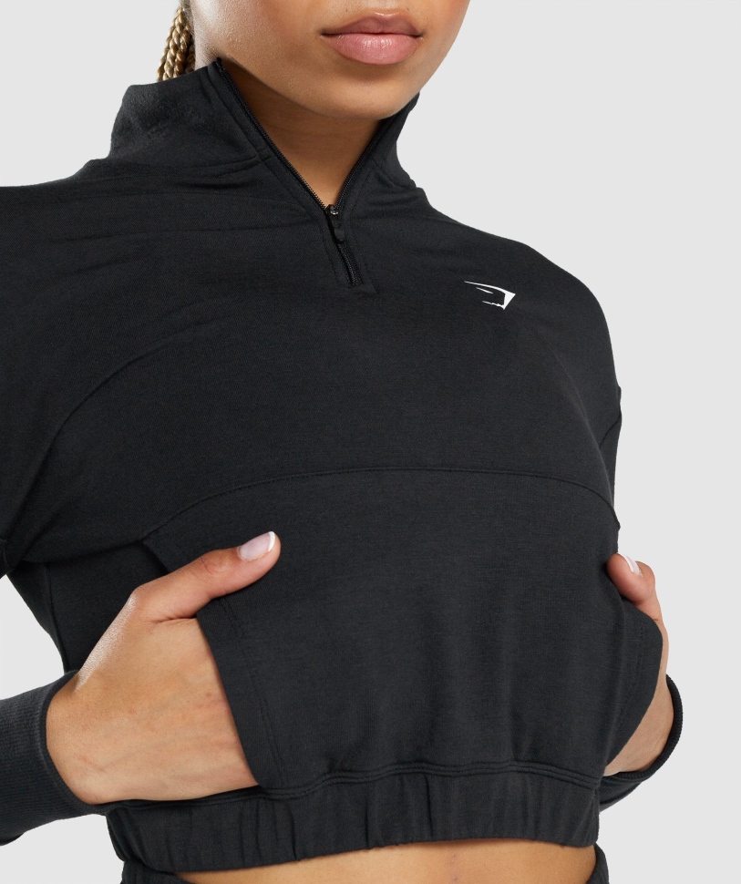 Μαύρο πουλόβερ προπόνησης Gymshark Pippa