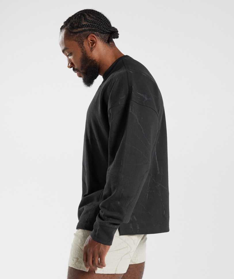 Μαύρο τύπωμα Gymshark Power Crew