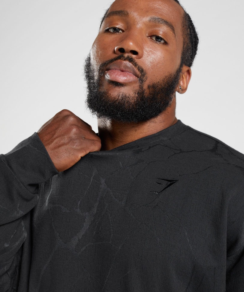 Μαύρο τύπωμα Gymshark Power Crew