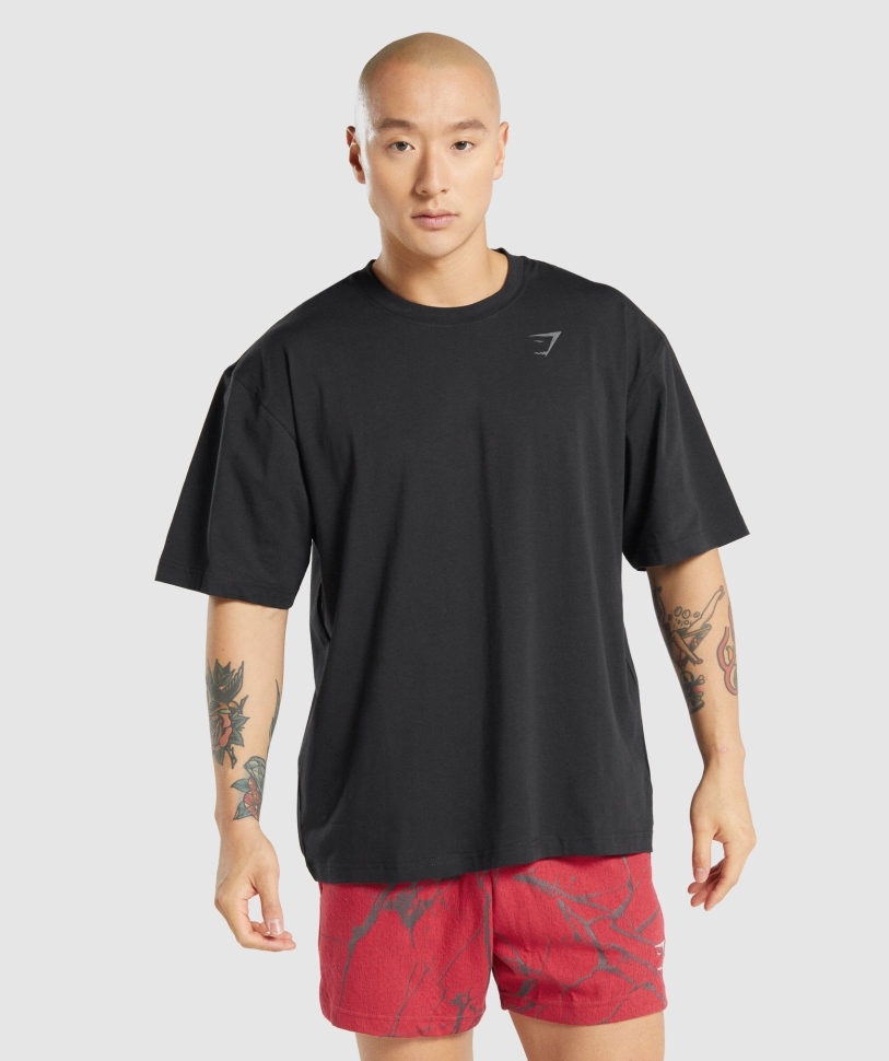 Gymshark Power T-shirt μαύρο