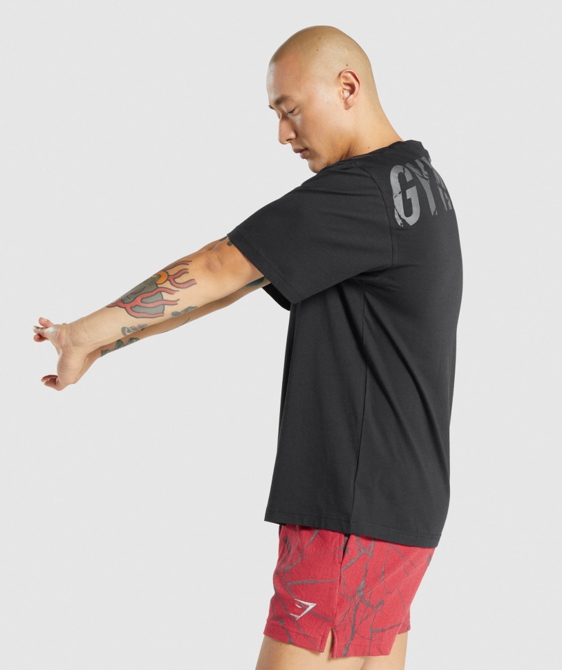 Gymshark Power T-shirt μαύρο