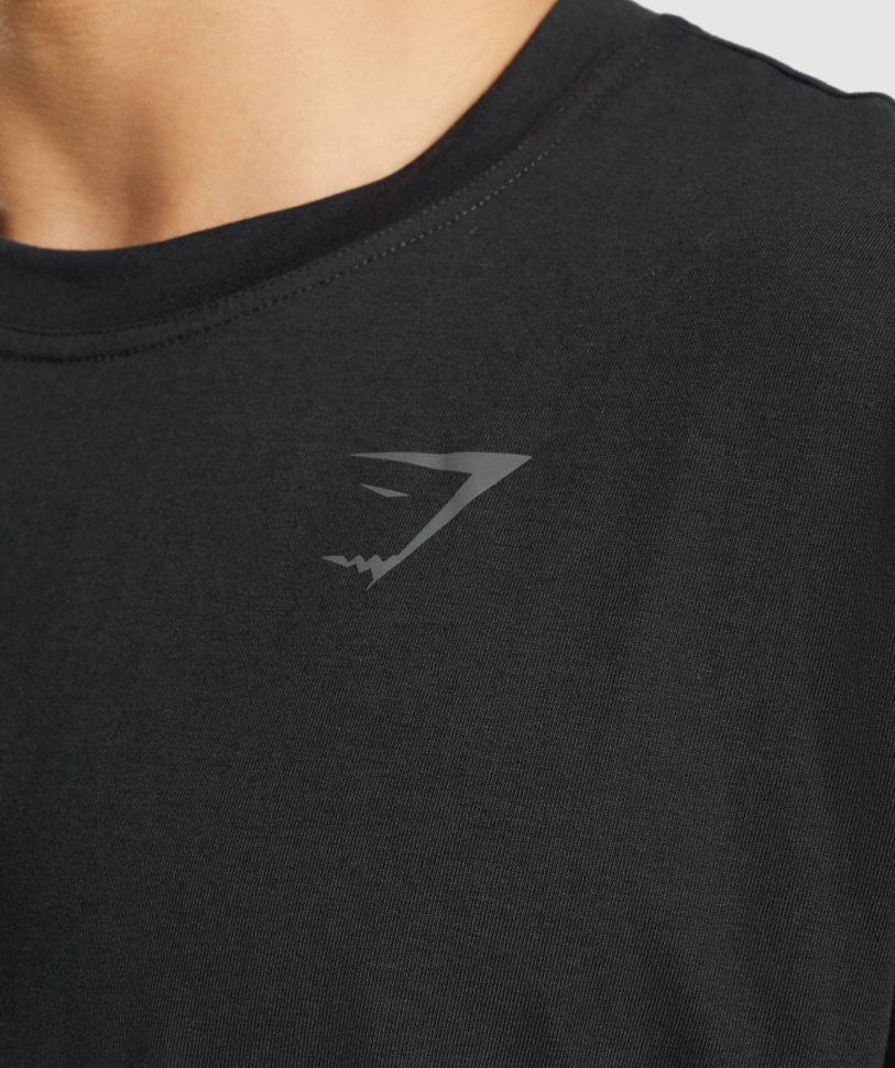 Gymshark Power T-shirt μαύρο