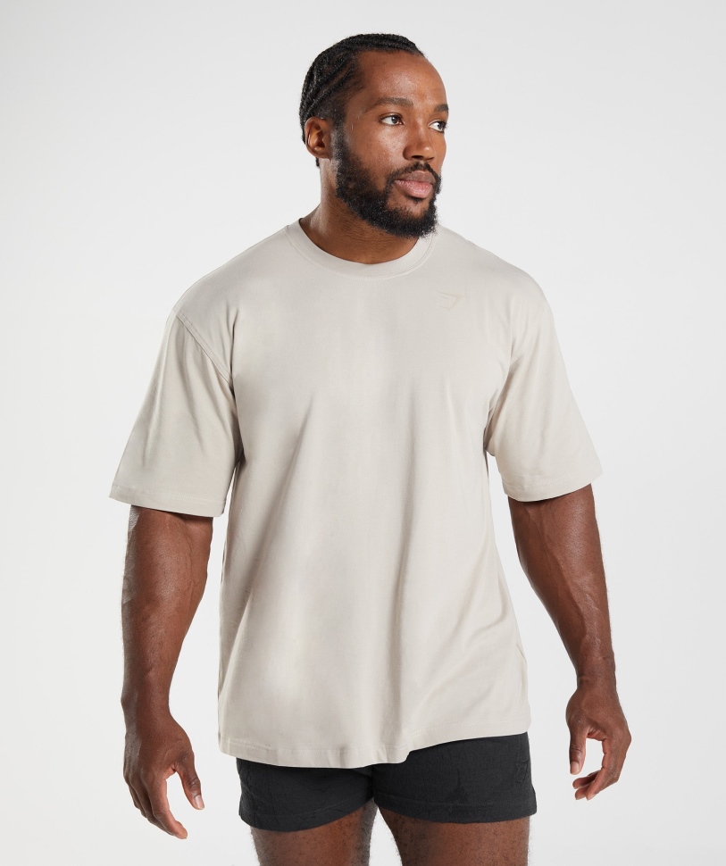 Gymshark Power T-shirt σε γκρι βότσαλο