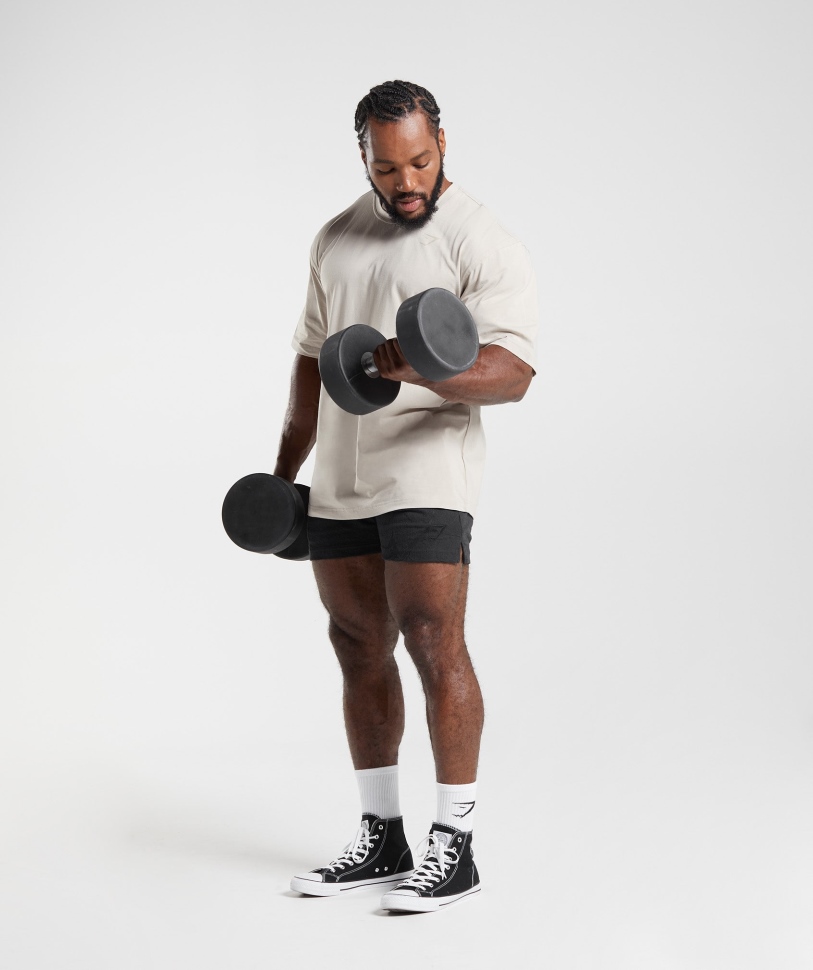 Gymshark Power T-shirt σε γκρι βότσαλο