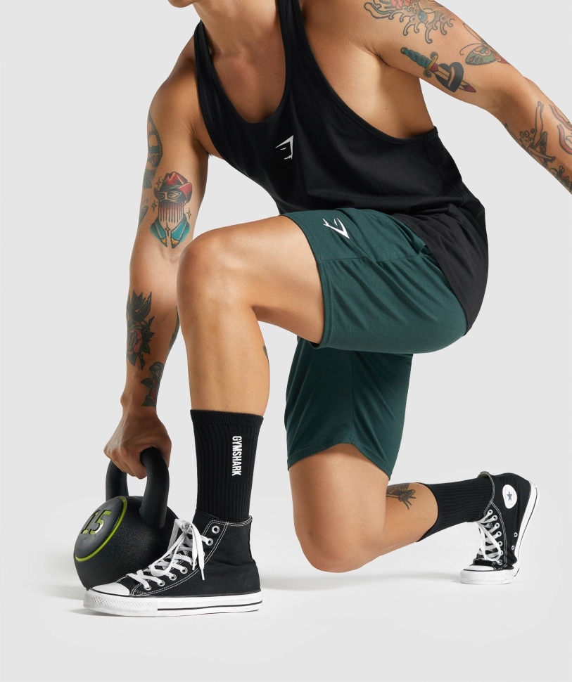 Gymshark Premium κεντημένη Crew μαύρη κάλτσα 1 τεμ