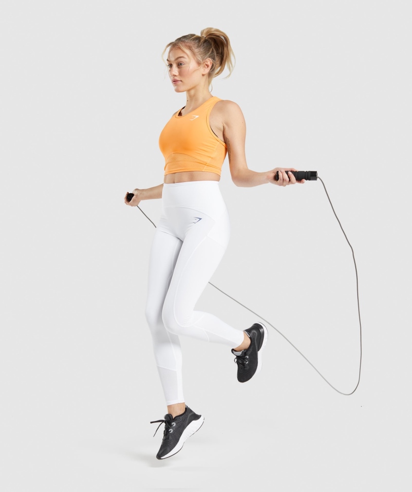 Gymshark Pulse Crop Tank βερίκοκο πορτοκάλι