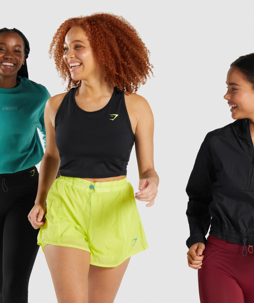 Gymshark Pulse Crop Tank μαύρο