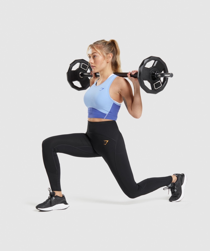 Gymshark Pulse Crop Tank Moonstone Blue-court Blue