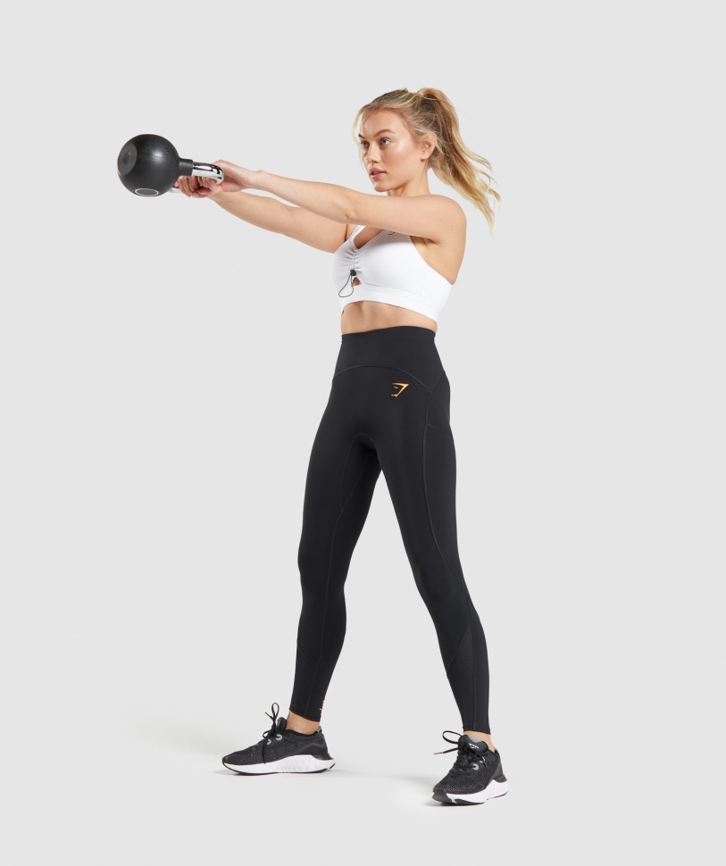 Gymshark Pulse Mesh κολάν μαύρο