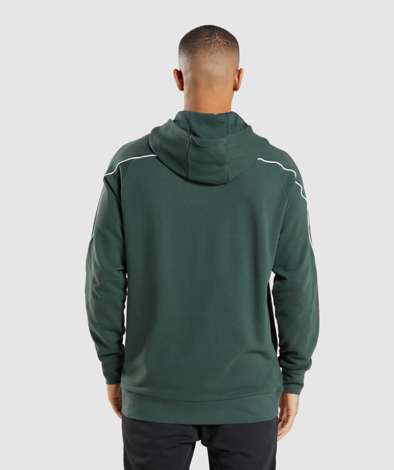 Gymshark εσοχή Hoodie οψιδιανός πράσινο-λευκό