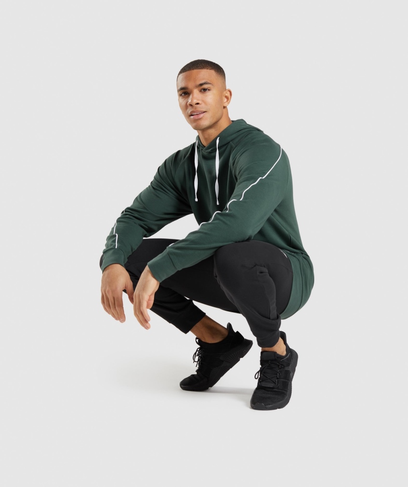 Gymshark εσοχή Hoodie οψιδιανός πράσινο-λευκό