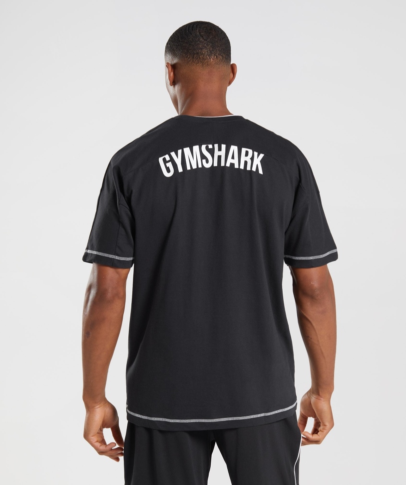 Gymshark εσοχή μπλουζάκι μαύρο-άσπρο