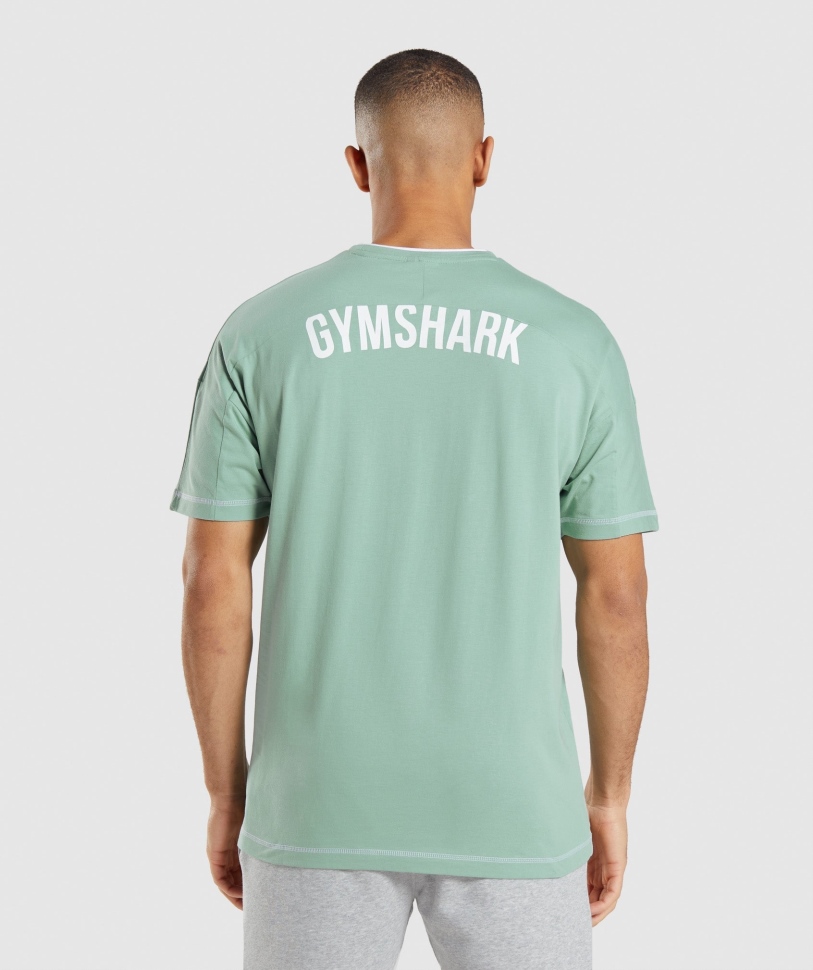 Gymshark εσοχή T-shirt Maya μπλε-λευκό