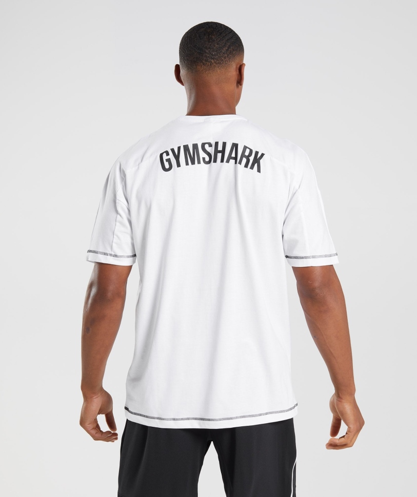 Gymshark εσοχή μπλουζάκι άσπρο-μαύρο
