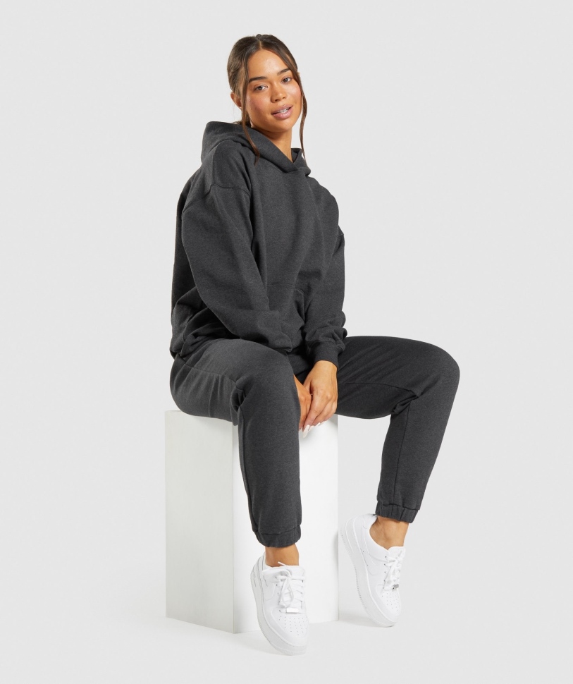 Gymshark ημέρα ανάπαυσης ιδρώτα Hoodie μαύρη μάργα