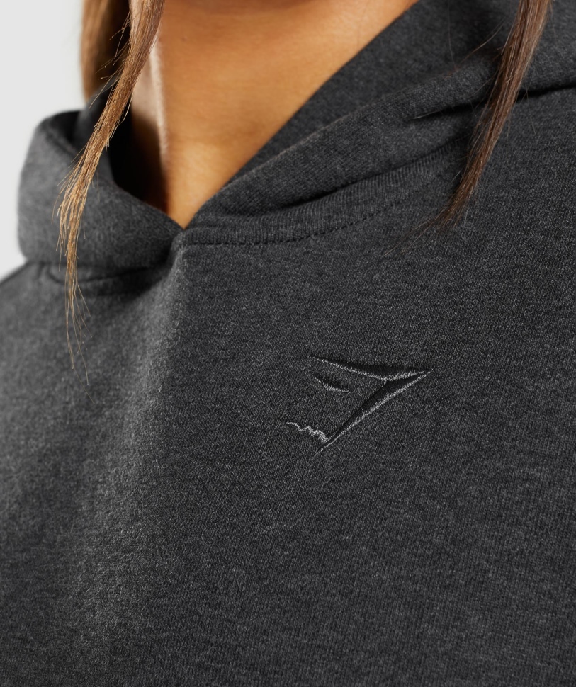 Gymshark ημέρα ανάπαυσης ιδρώτα Hoodie μαύρη μάργα