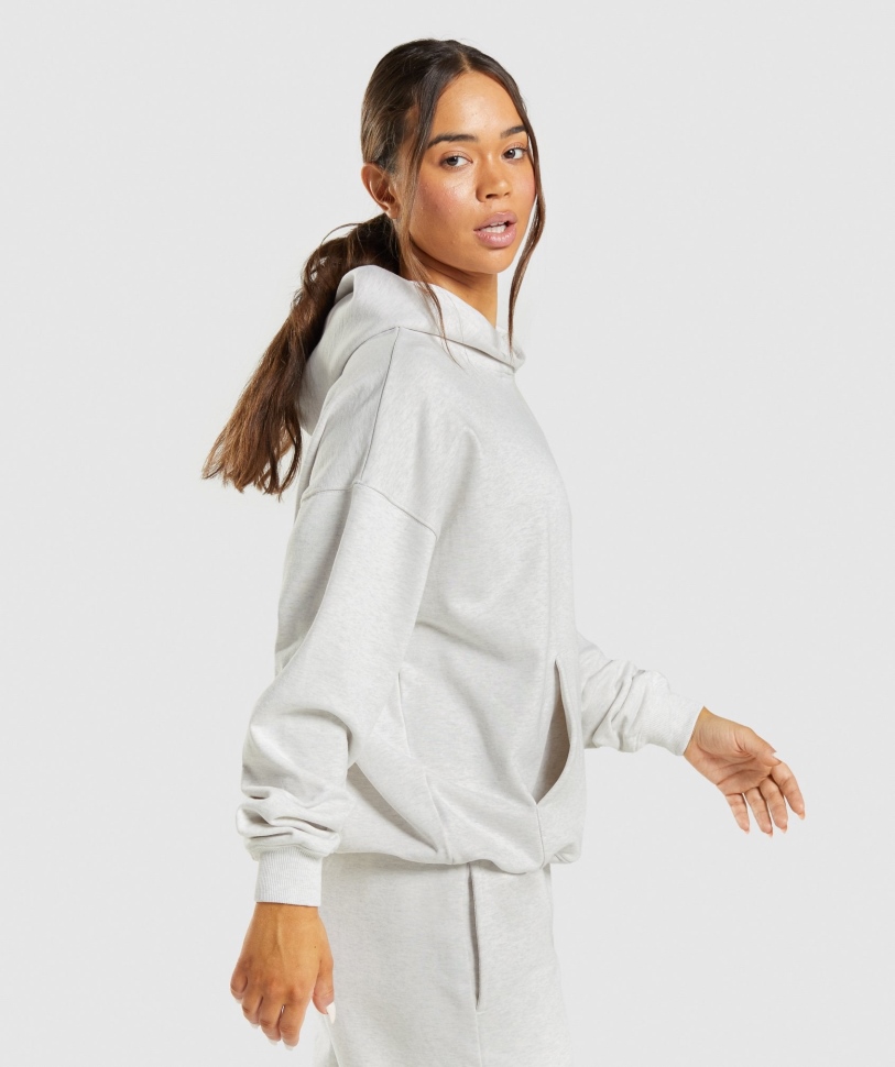 Gymshark ημέρα ανάπαυσης ιδρώτα με Hoodie White Marl